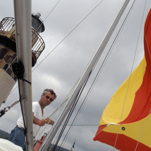 Spi in asciugatura al rientro in porto, Castiglione della Pescaia