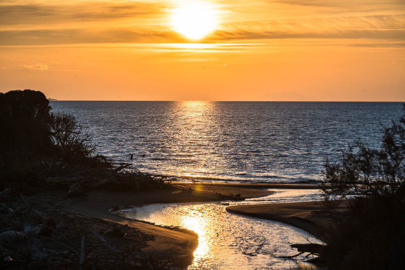 Tramonto sulla foce